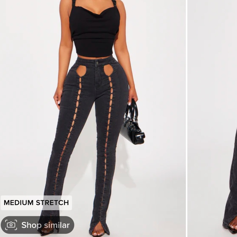 Bootcut Cutout Jeans